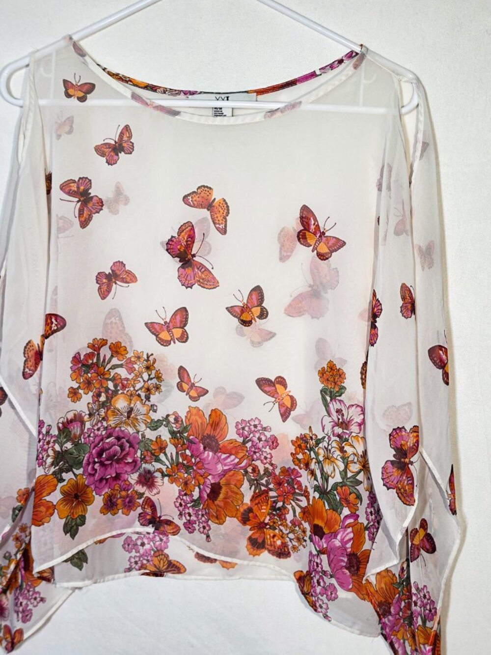 XXI Floral Airy Top Womens Juniors One size sheer